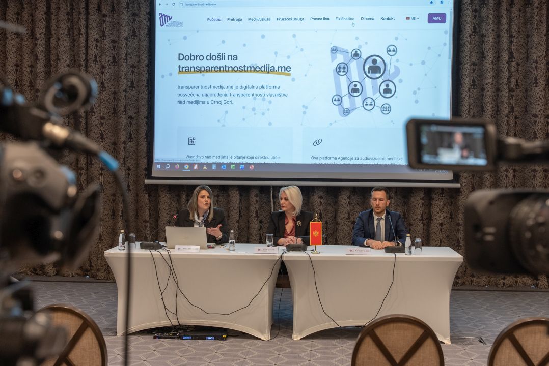 Predstavljanje digitalne mape medijskog vlasništva u Crnoj Gori, novembar 2025